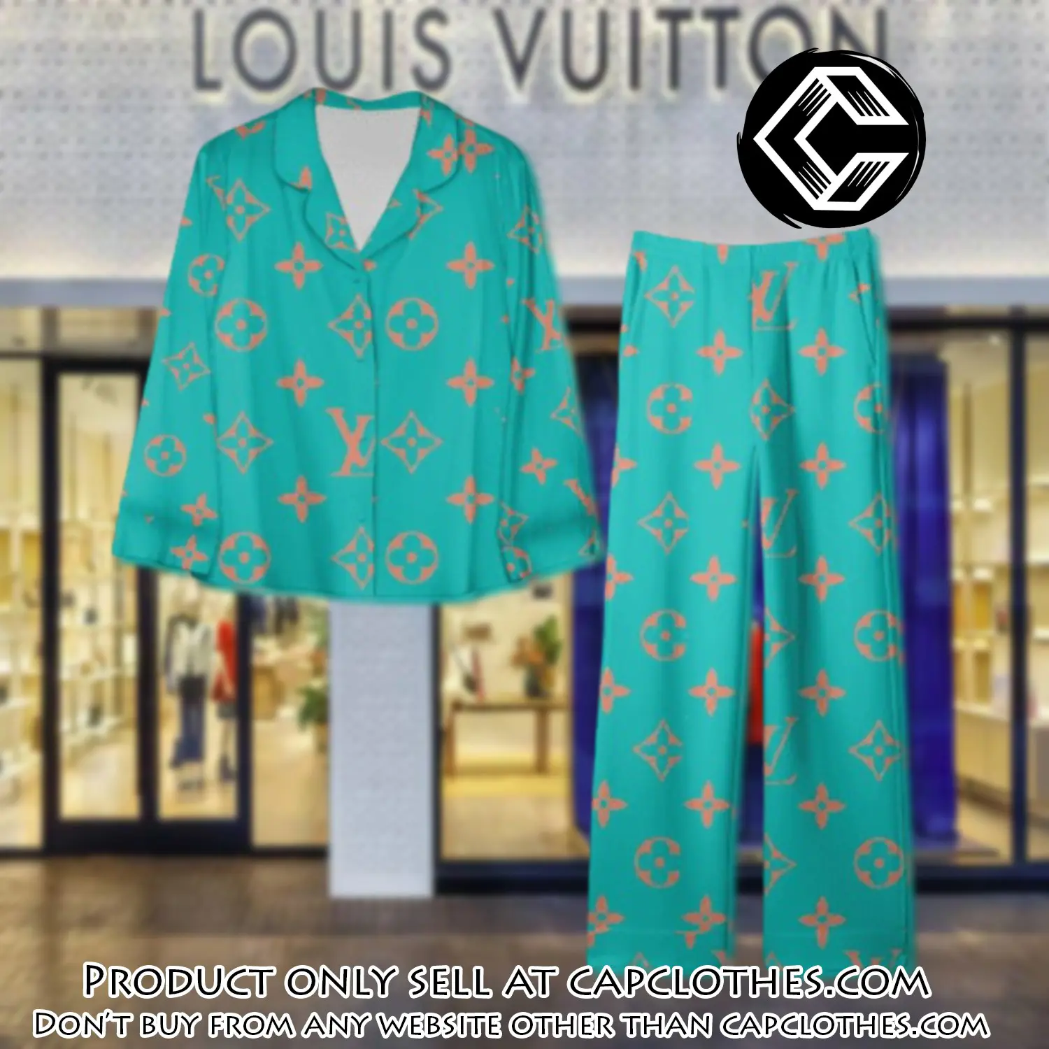 Trending luxury lv satin pajama set pjs1070 cc1715191